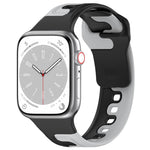 Double Color Silicone Watch Band, For Apple Watch 5 44mm, For Apple Watch 5 40mm, For Apple Watch 4 44mm, For Apple Watch 4 40mm