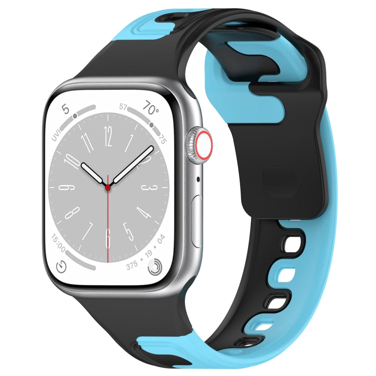 Double Color Silicone Watch Band, For Apple Watch 5 44mm, For Apple Watch 5 40mm, For Apple Watch 4 44mm, For Apple Watch 4 40mm