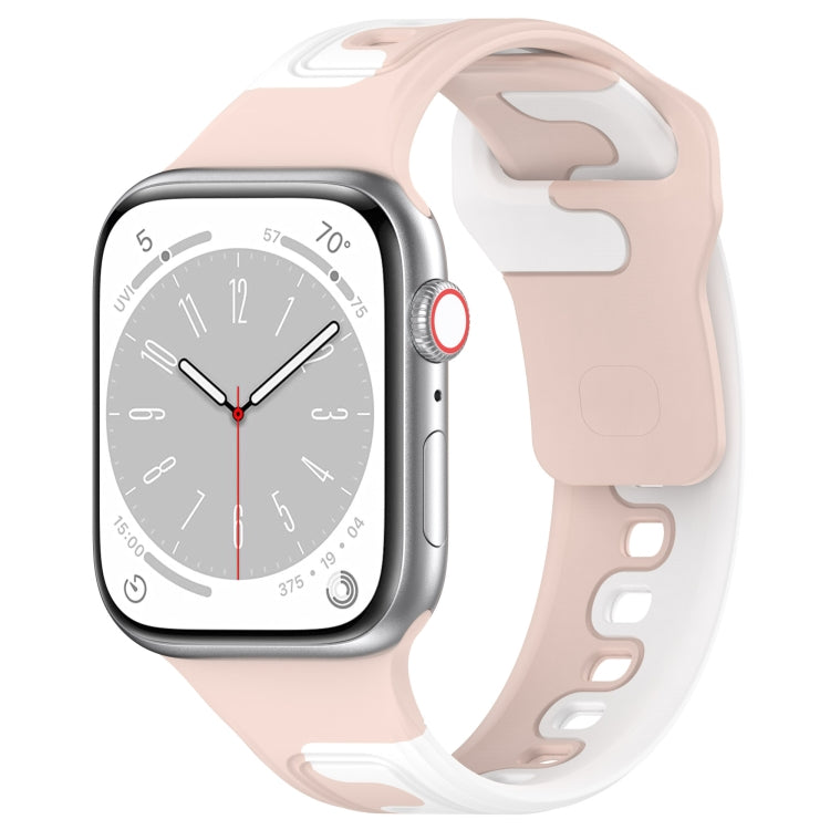 Double Color Silicone Watch Band, For Apple Watch 3 38mm, For Apple Watch 3 42mm, For Apple Watch 2 42mm, For Apple Watch 2 38mm