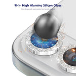 ENKAY Hat-Prince Glitter Rear Lens Aluminium Alloy Tempered Glass Film, For iPhone 17 Pro / 17 Pro Max, For iPhone 17, For iPhone Air, For iPhone 15 Pro / 15 Pro Max, For iPhone 15 / 15 Plus