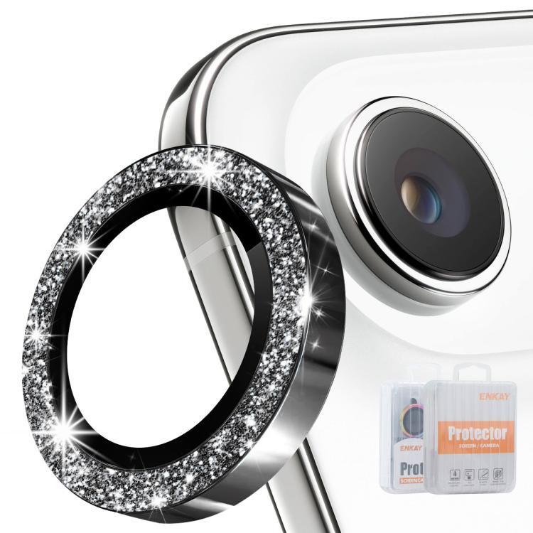ENKAY Hat-Prince Glitter Rear Lens Aluminium Alloy Tempered Glass Film, For iPhone 17 Pro / 17 Pro Max, For iPhone 17, For iPhone Air, For iPhone 15 Pro / 15 Pro Max, For iPhone 15 / 15 Plus