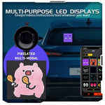 P64L Car Rear Windshield Scrolling Message LED Matrix Panel DIY Text Pattern Expression Screen, P64L