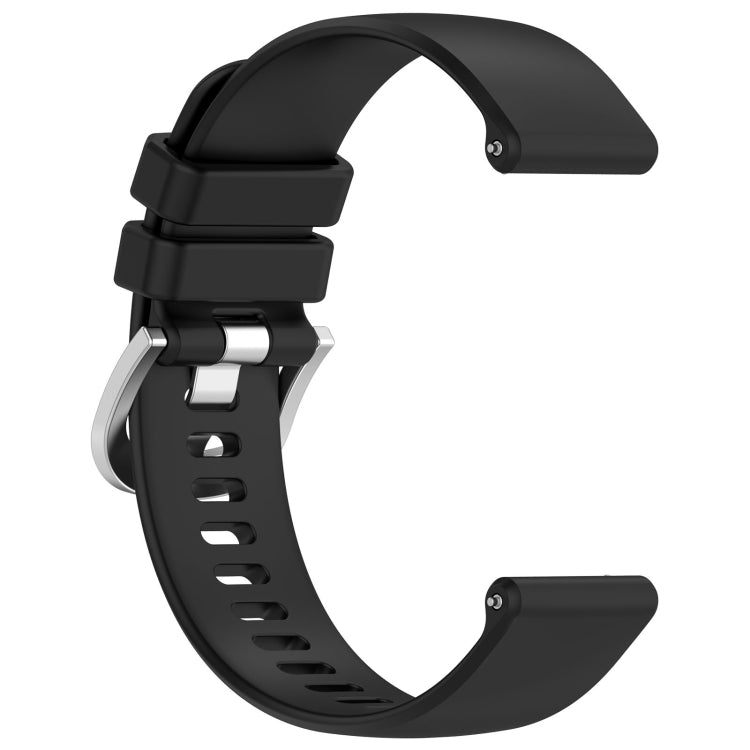 Liquid Glossy Silver Buckle Silicone Watch Band, For Huawei Watch GT2 42mm 20mm, For Huawei Watch 2 20mm