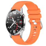 Liquid Glossy Silver Buckle Silicone Watch Band, For Huawei Watch GT2 42mm 20mm, For Huawei Watch 2 20mm