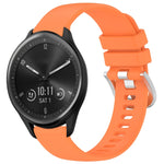 Liquid Glossy Silver Buckle Silicone Watch Band, For Garmin Vivomove Sport, For Garmin Venu 2 Plus, For Garmin Vivoactive3 / 3 Music, For Garmin Forerunner 158 / 55