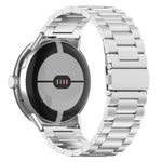 Three Bead Stainless Steel Metal Watch Band, For Google Pixel Watch 4 / 3 / 2 / 1 41mm