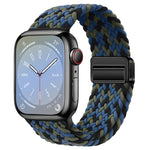 Nylon Woven Magnetic Fold Buckle Watch Band, For Apple Watch Series 9 41mm, For Apple Watch Ultra 49mm