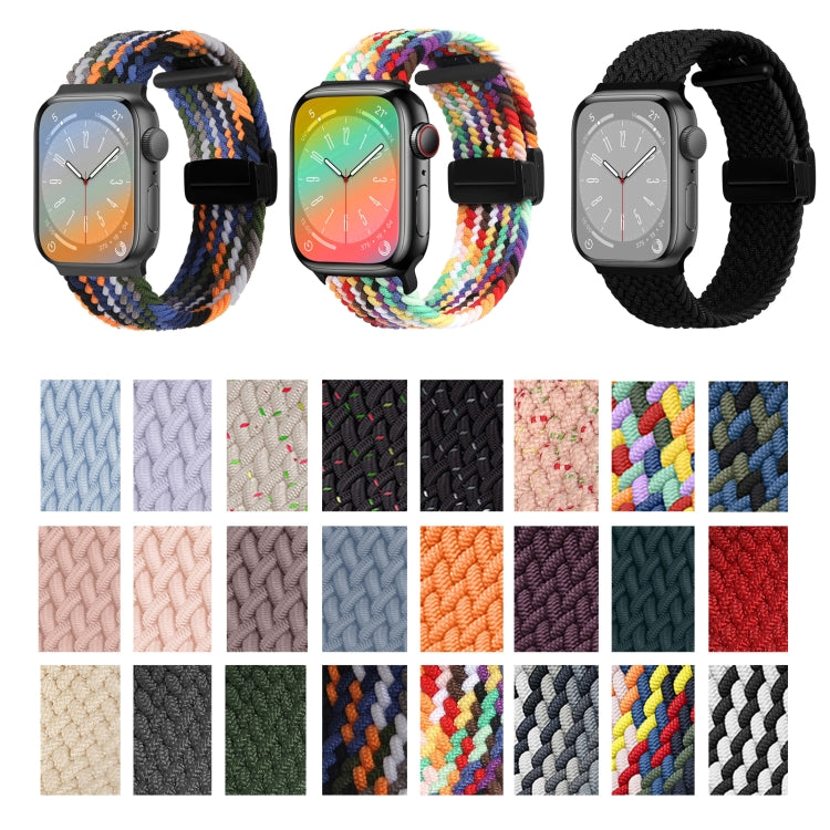 Nylon Woven Magnetic Fold Buckle Watch Band, For Apple Watch Series 9 41mm, For Apple Watch Ultra 49mm