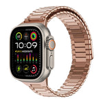 Bamboo Magnetic Stainless Steel Metal Watch Strap, For Apple Watch SE 2023 44mm, For Apple Watch SE 2023 40mm, For Apple Watch Ultra 2 49mm, For Apple Watch Series 9 45mm, For Apple Watch Series 9 41mm, For Apple Watch Ultra 49mm