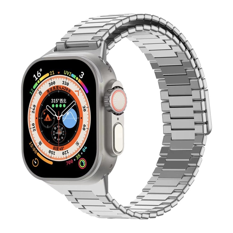 Bamboo Magnetic Stainless Steel Metal Watch Strap, For Apple Watch SE 2023 44mm, For Apple Watch SE 2023 40mm, For Apple Watch Ultra 2 49mm, For Apple Watch Series 9 45mm, For Apple Watch Series 9 41mm, For Apple Watch Ultra 49mm