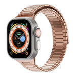 Bamboo Magnetic Stainless Steel Metal Watch Strap, For Apple Watch SE 2023 44mm, For Apple Watch SE 2023 40mm, For Apple Watch Ultra 2 49mm, For Apple Watch Series 9 45mm, For Apple Watch Series 9 41mm, For Apple Watch Ultra 49mm