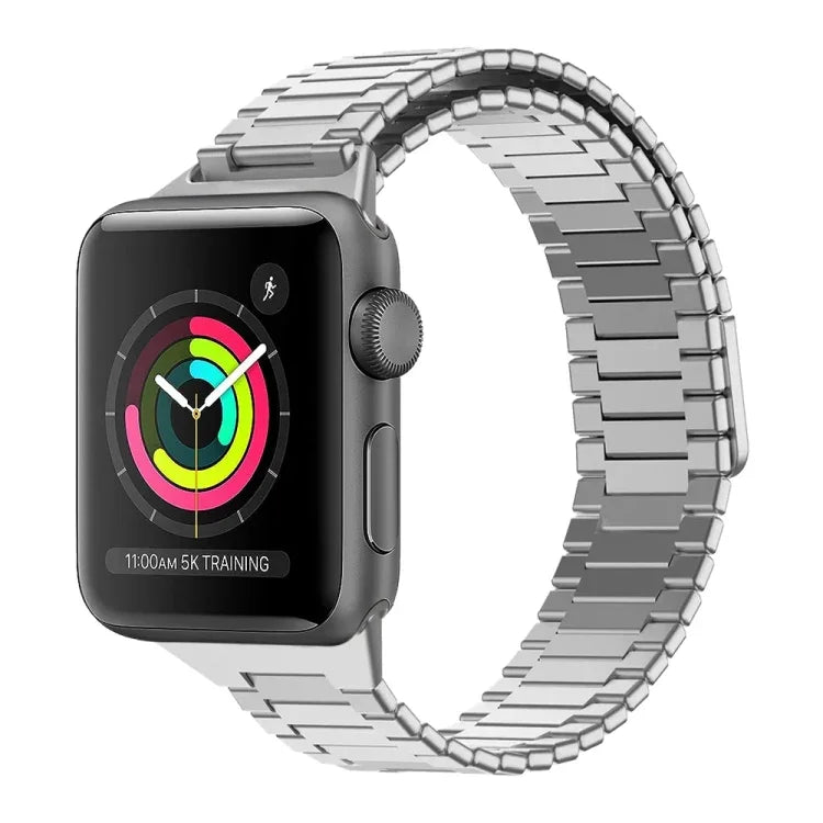 Bamboo Magnetic Stainless Steel Metal Watch Strap, For Apple Watch Series 3 38mm, For Apple Watch Series 3 42mm