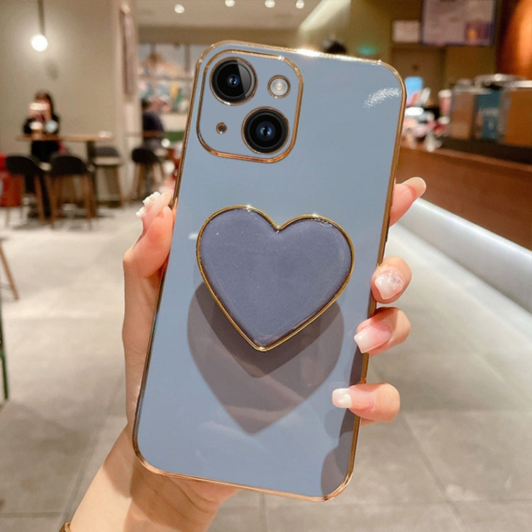 Electroplating Love Heart Holder TPU Phone Case, For iPhone 14 Pro Max, For iPhone SE 2022 / 2020 / 7 / 8, For iPhone 13 Pro Max, For iPhone 13 Pro, For iPhone 13, For iPhone 13 mini, For iPhone 12, For iPhone 12 Pro Max