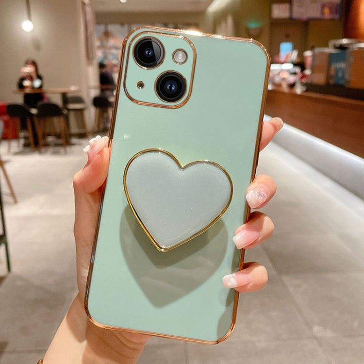 Electroplating Love Heart Holder TPU Phone Case, For iPhone 14 Pro Max, For iPhone SE 2022 / 2020 / 7 / 8, For iPhone 13 Pro Max, For iPhone 13 Pro, For iPhone 13, For iPhone 13 mini, For iPhone 12, For iPhone 12 Pro Max