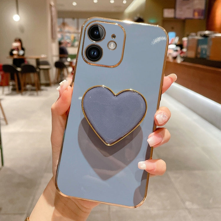 Electroplating Love Heart Holder TPU Phone Case, For iPhone 14 Pro Max, For iPhone SE 2022 / 2020 / 7 / 8, For iPhone 13 Pro Max, For iPhone 13 Pro, For iPhone 13, For iPhone 13 mini, For iPhone 12, For iPhone 12 Pro Max