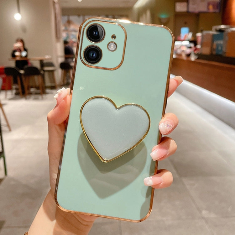 Electroplating Love Heart Holder TPU Phone Case, For iPhone 14 Pro Max, For iPhone SE 2022 / 2020 / 7 / 8, For iPhone 13 Pro Max, For iPhone 13 Pro, For iPhone 13, For iPhone 13 mini, For iPhone 12, For iPhone 12 Pro Max