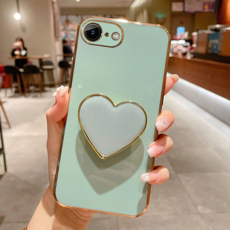 Electroplating Love Heart Holder TPU Phone Case, For iPhone 14 Pro Max, For iPhone SE 2022 / 2020 / 7 / 8, For iPhone 13 Pro Max, For iPhone 13 Pro, For iPhone 13, For iPhone 13 mini, For iPhone 12, For iPhone 12 Pro Max