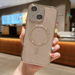 Glitter Electroplating MagSafe TPU Phone Case, For iPhone 16 Pro, For iPhone 16 Plus, For iPhone 16, For iPhone 15 Pro Max, For iPhone 15 Pro, For iPhone 15 Plus