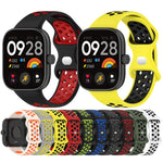 Dual Color Perforated Silicone Watch Band, For Redmi Watch 4