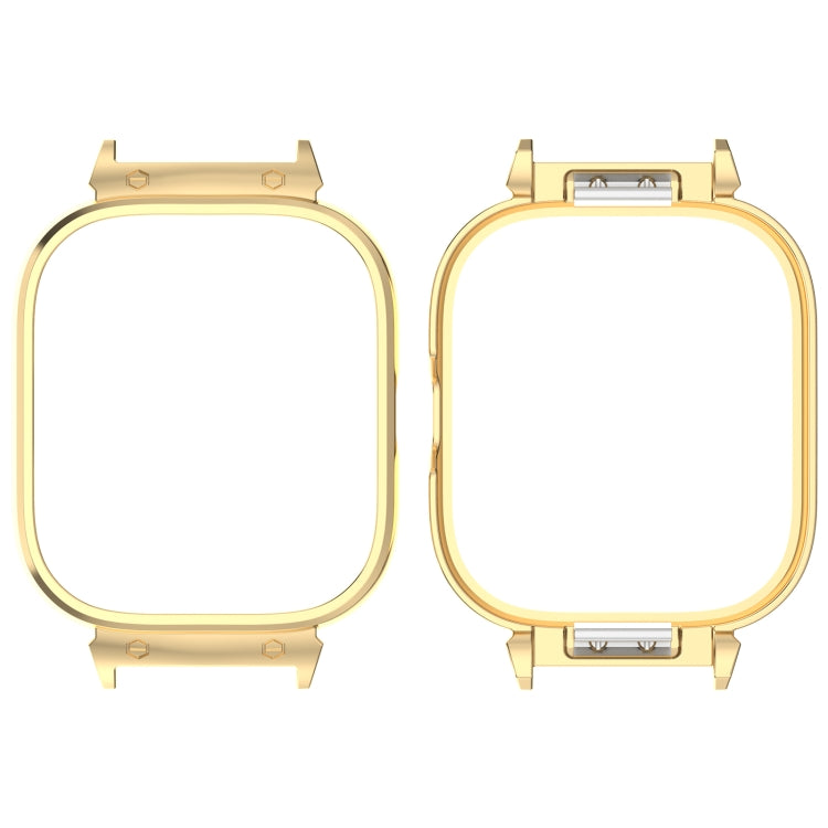 For Redmi Watch 4 Metal Frame Watch Protective Case, Silver, Black, Gold, Rose Gold