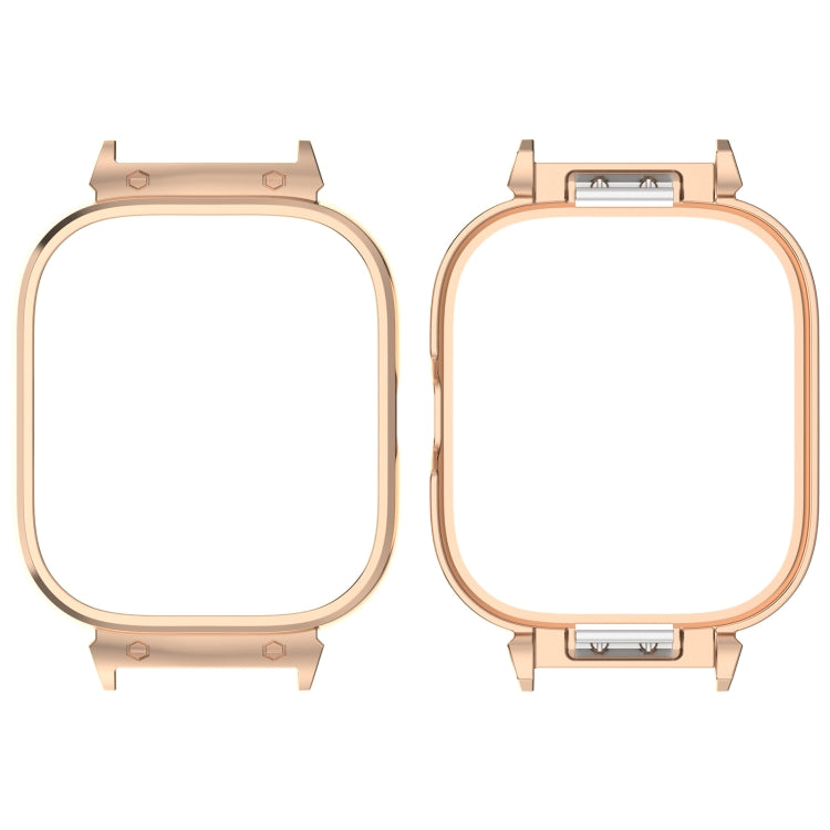 For Redmi Watch 4 Metal Frame Watch Protective Case, Silver, Black, Gold, Rose Gold
