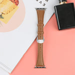 Plain Leather Butterfly Buckle Watch Band, For Apple Watch Series 9 41mm, For Apple Watch Ultra 49mm, For Apple Watch Series 8 41mm, For Apple Watch Series 8 45mm
