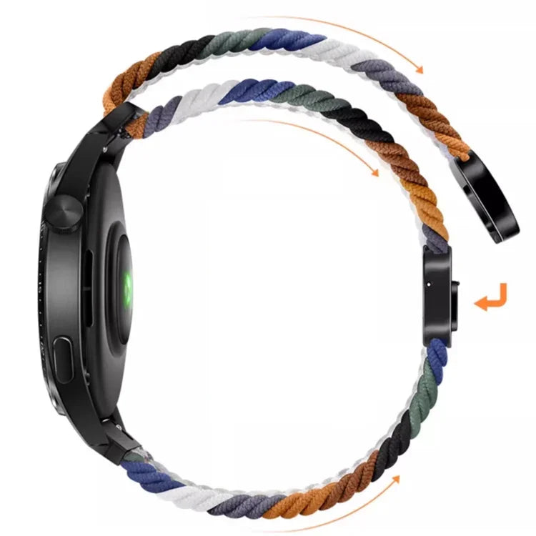 For Samsung Galaxy Fit3 Magnetic Buckle Nylon Braid Watch Band