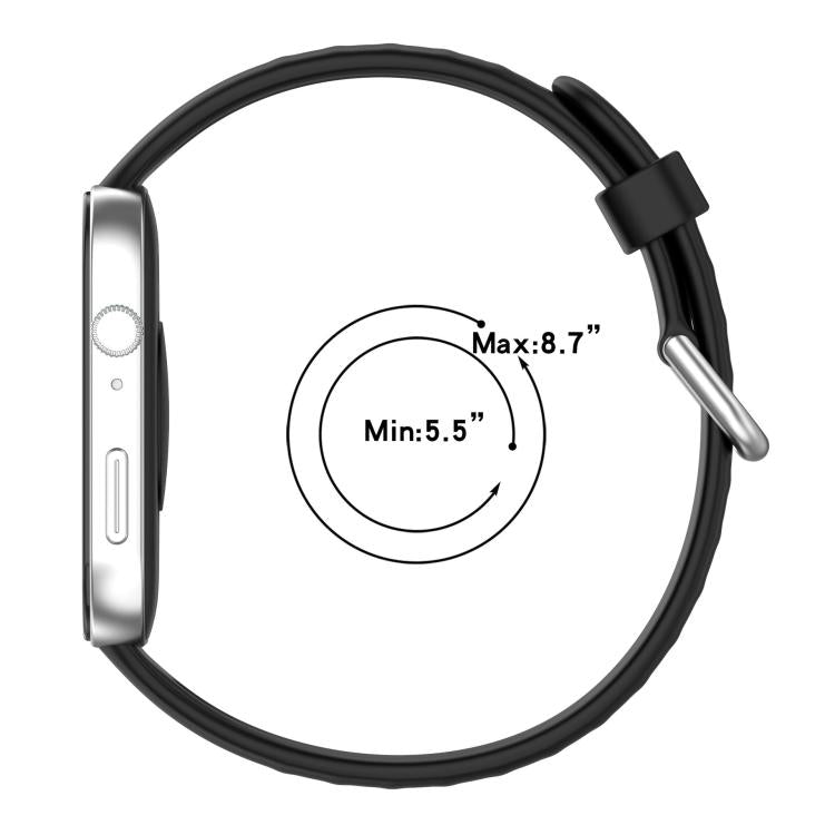 Silver Buckle Silicone Sports Watch Band, For Huawei Watch Fit4 / Fit4 Pro / Fit3