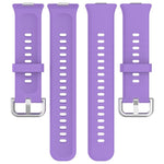 Silver Buckle Silicone Sports Watch Band, For Huawei Watch Fit4 / Fit4 Pro / Fit3