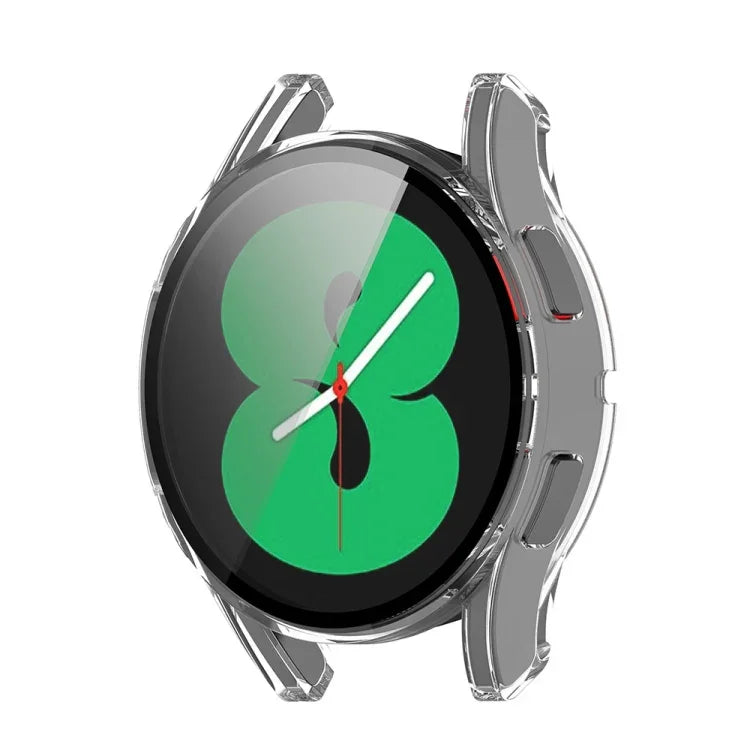 For Samsung Galaxy Watch FE 40mm PC + Tempered Glass Film Integrated Watch Protective Case