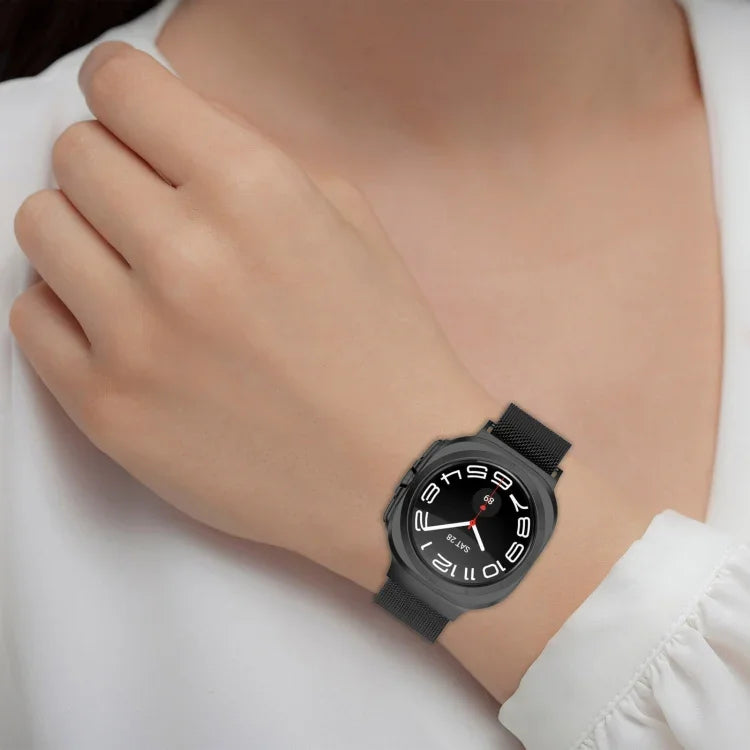 For Samsung Galaxy Watch Ultra 47mm Milan Magnetic Metal Steel Watch Band