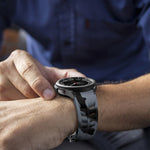 Richard Magnetic Folding Silver Buckle Silicone Watch Band, For Samsung Galaxy Watch 6 40 / 44mm, For Samsung Galaxy Watch 5 40 / 44mm, For Samsung Galaxy Watch 4 40 / 44mm