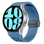 Richard Magnetic Folding Black Buckle Silicone Watch Band, For Samsung Galaxy Watch 6 40 / 44mm, For Sansung Galaxy Watch 5 Pro Golf Edition, For Samsung Galaxy Watch 5 Golf Edition