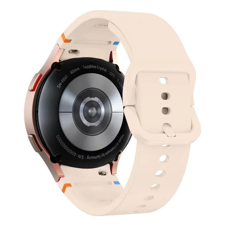 Flat Sewing Design Silicone Watch Band, For Sansung Galaxy Watch5 Pro 45mm, Fou Samsung Galaxy Watch 4 40 / 44mm, For Samsung Galaxy Watch 4 Classic 42 / 46mm
