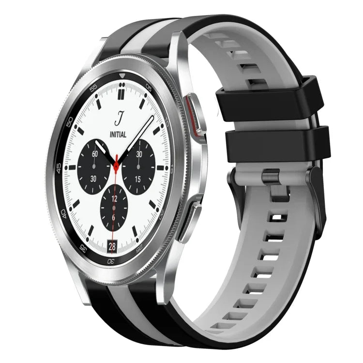20mm Two Color Sports Silicone Watch Band, For Samsung  Galaxy Watch 4 Classic 42mm, For Samsung Galaxy Watch Active 2 44mm, For Samsung Galaxy Watch Active 2 40mm