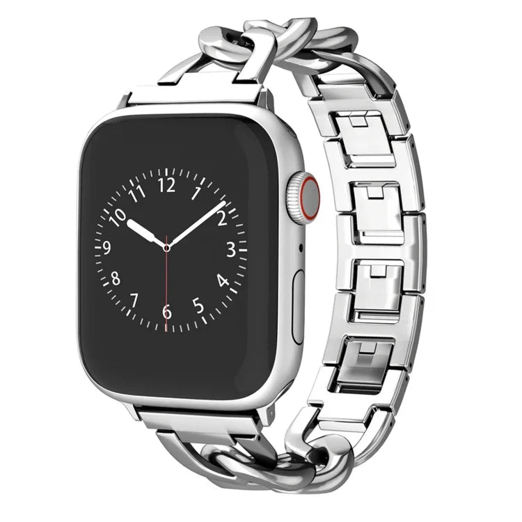 Quick-Release Metal Chain Watch Band, For Apple Watch SE 2022 44mm, For Apple Watch Series 7 41mm, For Apple Watch Series 7 45mm, For Apple Watch Series 6 40mm, For Apple Watch Series 6 44mm, For Apple Watch Series 5 44mm, For Apple Watch Series 5 40mm...