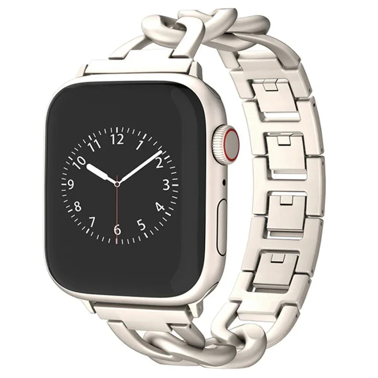 Quick-Release Metal Chain Watch Band, For Apple Watch SE 2022 44mm, For Apple Watch Series 7 41mm, For Apple Watch Series 7 45mm, For Apple Watch Series 6 40mm, For Apple Watch Series 6 44mm, For Apple Watch Series 5 44mm, For Apple Watch Series 5 40mm...