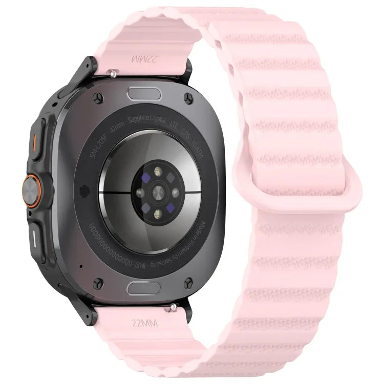 For Samsung Galaxy Watch Ultra 47mm Spot Pattern Two Color Magnetic Silicone Watch Band