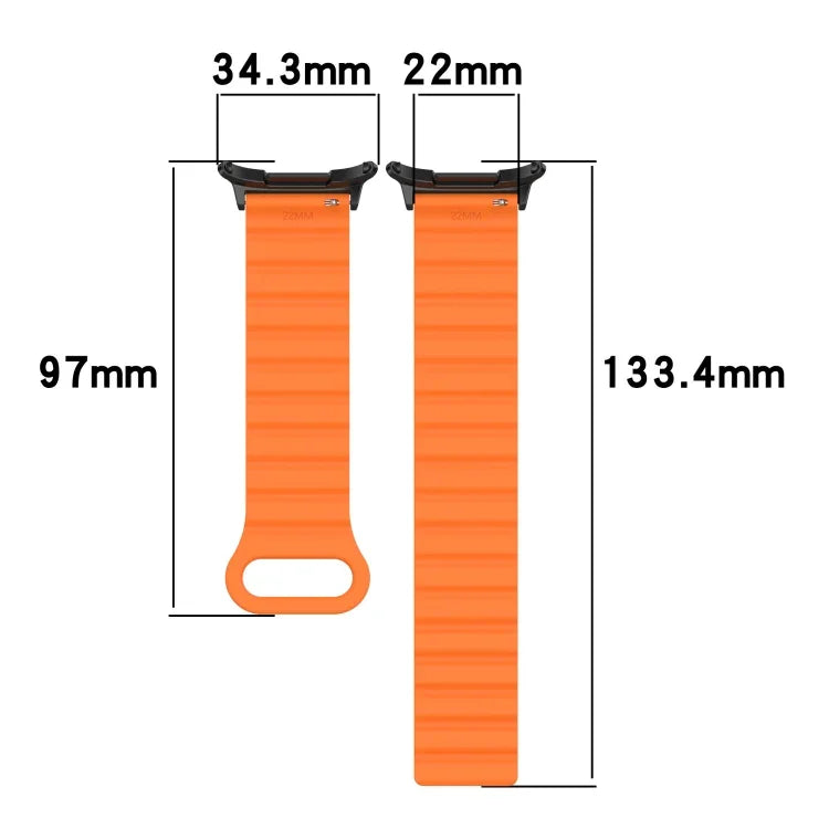 For Samsung Galaxy Watch Ultra 47mm Spot Pattern Two Color Magnetic Silicone Watch Band