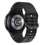 Wave Pattern Stitched Silicone Watch Band, For Samsung Galaxy Watch 7 40 / 44mm, For Samsung Galaxy Watch 6 Classic, For Samsung Galaxy Watch 6 40 / 44mm, For Samsung Galaxy Watch 5 40 / 44mm