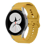 Wave Pattern Stitched Silicone Watch Band, For Samsung Galaxy Watch 5 Pro, For Samsung Galaxy Watch 4 40 / 44mm, For Samsung Galaxy Watch 4 Classic 42 / 46mm, For Samsung Galaxy Watch3 41mm
