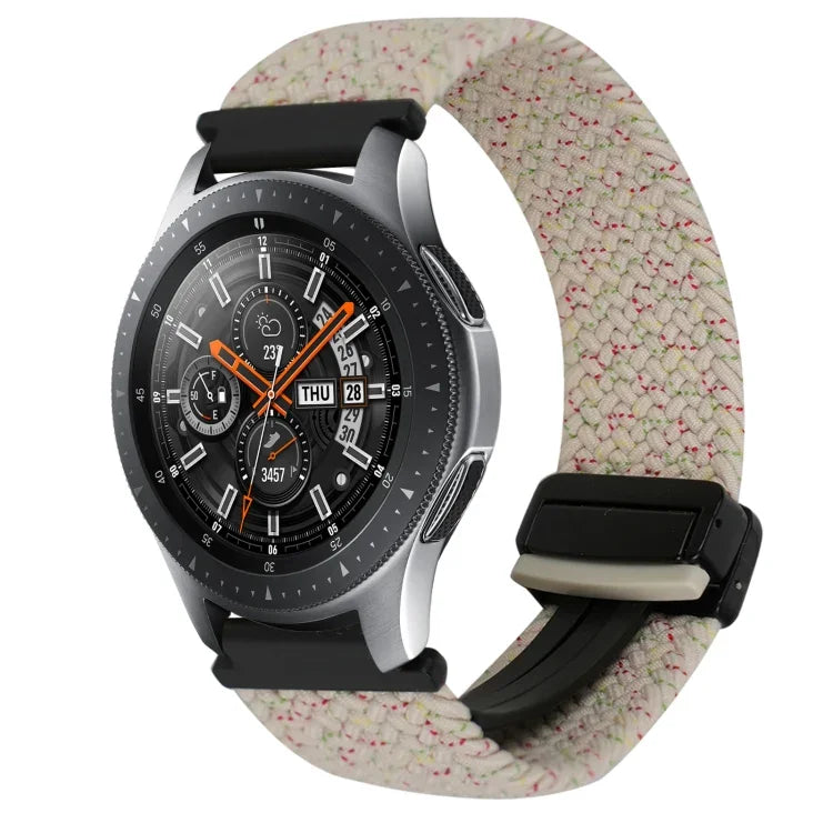 22mm Magnetic Buckle Braided Watch Band, For Samsung Galaxy Gear S3 Classic, For Samsung Galaxy Watch 46mm