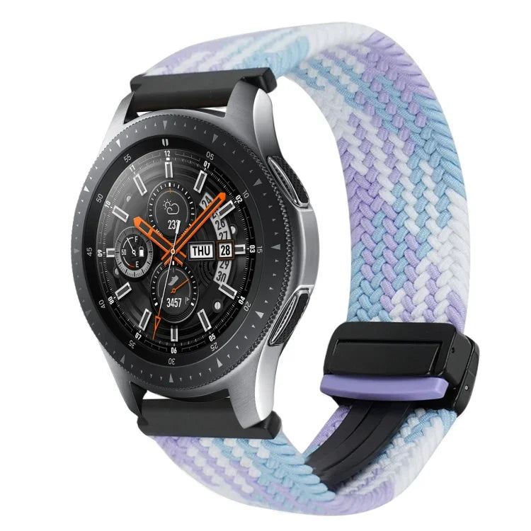 22mm Magnetic Buckle Braided Watch Band, For Samsung Galaxy Gear S3 Classic, For Samsung Galaxy Watch 46mm