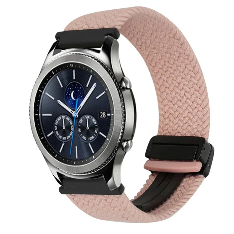 22mm Magnetic Buckle Braided Watch Band, For Samsung Galaxy Gear S3 Classic, For Samsung Galaxy Watch 46mm