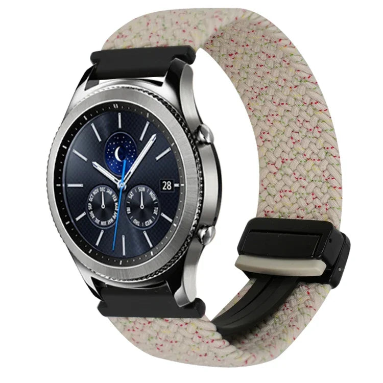 22mm Magnetic Buckle Braided Watch Band, For Samsung Galaxy Gear S3 Classic, For Samsung Galaxy Watch 46mm