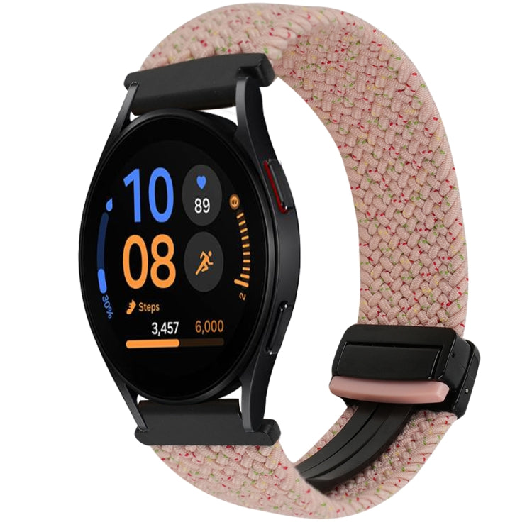 20mm Magnetic Buckle Braided Watch Strap, For Samsung Galaxy Watch FE 40mm, For Samsung Galaxy Watch 6 Classic