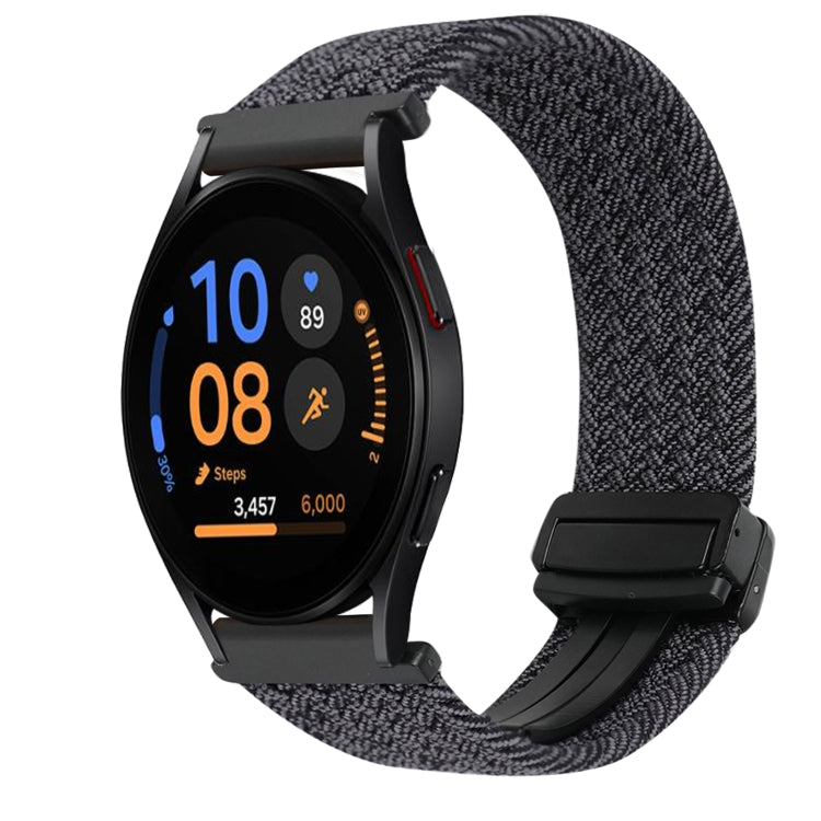 20mm Magnetic Buckle Braided Watch Strap, For Samsung Galaxy Watch FE 40mm, For Samsung Galaxy Watch 6 Classic