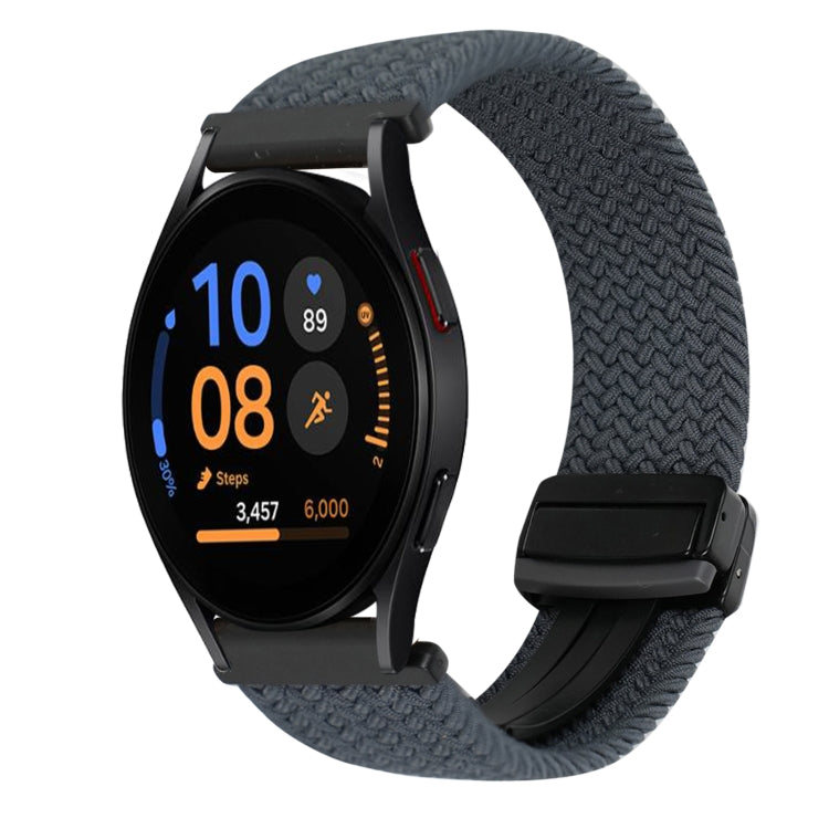20mm Magnetic Buckle Braided Watch Strap, For Samsung Galaxy Watch FE 40mm, For Samsung Galaxy Watch 6 Classic