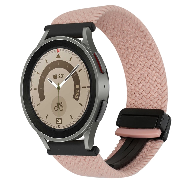20mm Magnetic Buckle Braided Watch Strap, For Samsung Galaxy Watch 5 Pro, For Samsung Gear Sport