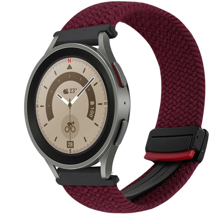 20mm Magnetic Buckle Braided Watch Strap, For Samsung Galaxy Watch 5 Pro, For Samsung Gear Sport